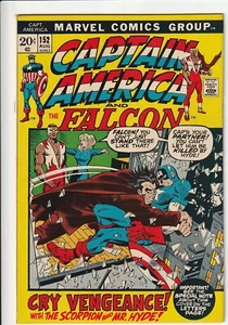 CAPTAIN AMERICA #152 VF/NM OW/W PGS.--- APPARITIONS SCORPION & MR. HYDE ! - Photo 1 sur 2