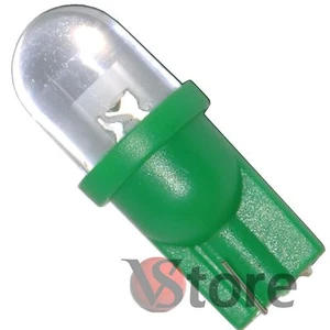 2 LED T10 VERDE Lampade Lampadine Per Luci Targa e Posizione W5 12V - Zdjęcie 1 z 1