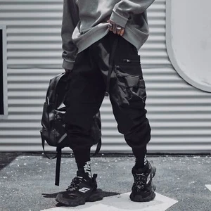 Pantalones de chándal Niepce Techwear ropa de calle moda urbana negros cargo - Imagen 1 de 11