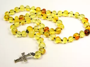 Coronilla Rosario Ámbar Báltico 25cm Católica Cristiana Natural Genuina 6549 - Imagen 1 de 7