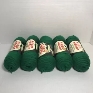 Vtg. Red Heart Acrylic Sport Yarn Paddy Green 5 Skeins One Dye Lot 2 oz. 2 Ply - Picture 1 of 13