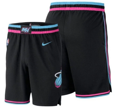 Miami Heat South Beach "Vice City" City Edition Nike Swingman shorts, sz XL 42 Cover