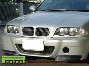 2001-2006 BMW E46 M3 Only Carbon Fiber CSL Style Front Bumper Lip Splitter 2PC - Picture 1 of 4