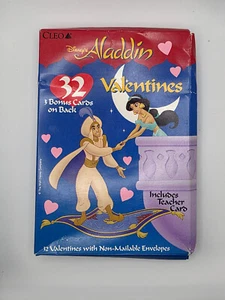 Cleo Valentines • Disney's Aladdin • Vintage Valentines • Neu Sealed Box - Bild 1 von 5