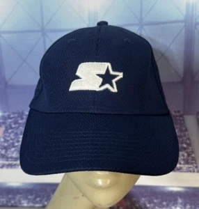 Starter Baseball Style Mesh Fitted Hat Navy Blue White Logo M/L Polyester OS - Imagen 1 de 11