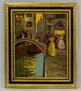 Hacia 1950, cuadro antiguo, bola veneciana, óleo, firmado, 80 x 69 cm - Imagen 1 de 15