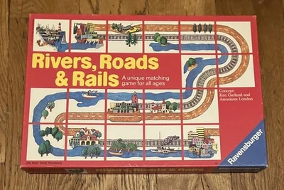 Rivers Roads and Rails 1989 Juego de Mesa DE COLECCIÓN Ravensburger Juego Incompleto Foto 1 de 3