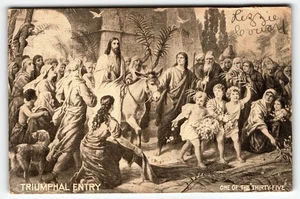 AK Triumph Einzug Jerusalems durch Jesus auf Esel PM 1911 Palmsonntag - Bild 1 von 2