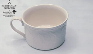 Mikasa Plaza Lane DE900 Kaffeebecher - Elfenbein Blumenprägung - - Bild 1 von 5