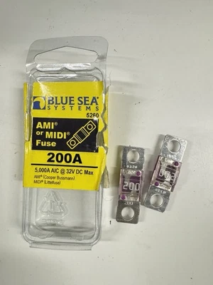 Blue Sea 5260 MIDI/AMI Fuse 200 Amp - Pair - Image 1 of 2