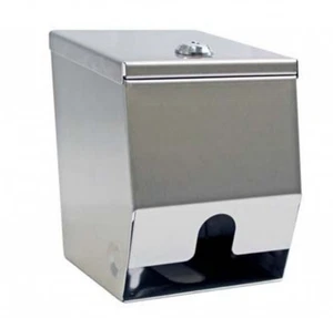 New Bradley 5441 Toilet Roll Holder Lockable - Silver 115Mm W 150Mm H X 128Mm D - Picture 1 of 4