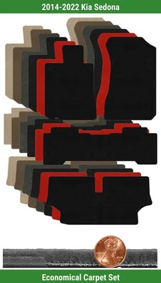 Lloyd Custom Velourtex коврик комплект для 2014-2022 Kia Sedona (4 штуки) #V7L - Изображение 1 из 4