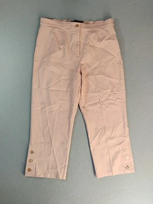 Pantalones Tribal Mujer 10 Rosa Elastizados Extensibles Frente Plano Sólidos Recortados tiro Medio Foto 1 de 4