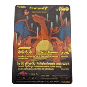 Pokémon Karte Charizard V Evolution 508 HP SMP 26-43 LV 91 Black Foil Fan Art - Bild 1 von 7
