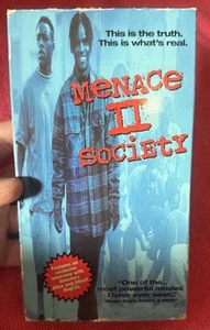 Menace II 2 Society (1993), VHS Movie, Hughes Brothers, Jada Pinkett RARE - Foto 1 di 22