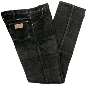 Jeans Wrangler 34 x 36 vintage para hombre hechos en EE. UU. USADOS EN EXCELENTE ESTADO calce ajustado 936BLK - Imagen 1 de 3