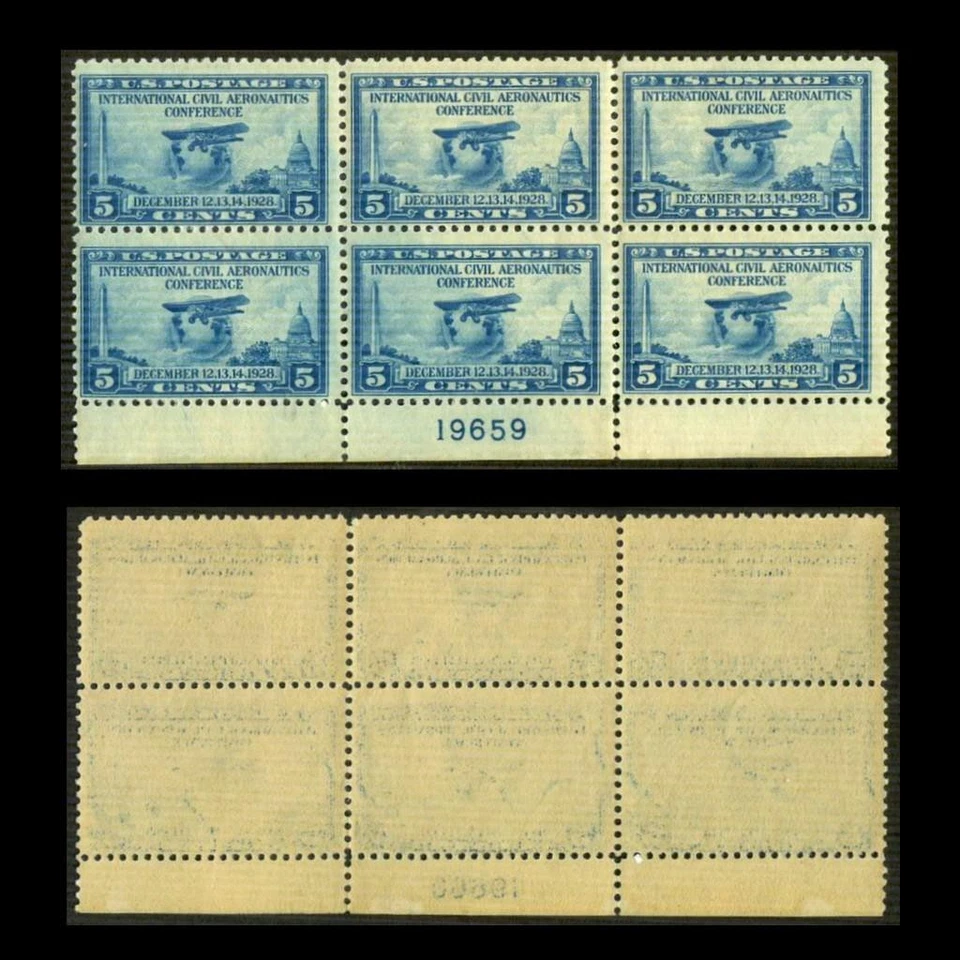 650 Plate Block 5c AERONAUTICS CONFERENCE MNH $75 SEE PHOTOS Lot BK-667 - Image 1 of 1