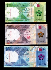Qatar 3PCS SET 1 5 10 Riyals 2020 P32 33 34 UNC - Picture 1 of 2