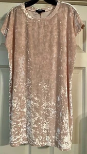Forever 21 Bohemian Pink Crushed Velvet Gr. S Kurzarm Mini Stretch Kleid - Bild 1 von 10