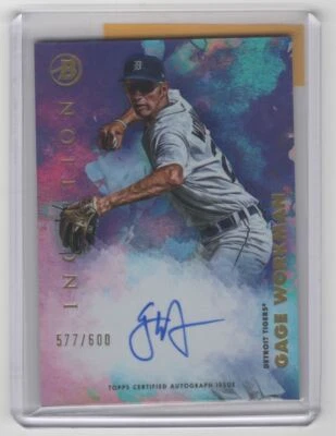 2021 Bowman Inception Baseball Gage Workman Rookie Auto 577/600 Detroit Tigers - Image 1 of 2