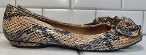 Corso Cosmo flache Damen-Flats mit Schlangenledermuster Größe 9 beige und schwarz - Bild 1 von 7