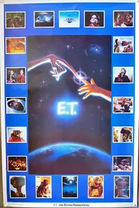 E.T. Póster collage de la película extraterrestre 1982 nuevo sin usar enrollado - Imagen 1 de 1