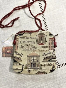 Vintage Italian Tapestry Bag With Original Tag - Picture 1 of 12