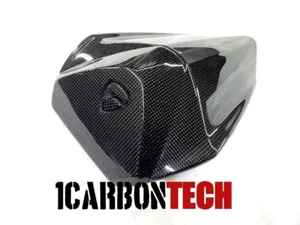 DUCATI 899 1199 CUBIERTA DE ASIENTO DE FIBRA DE CARBONO REAL ASIENTO TRASERO CARBONO PURO - Imagen 1 de 5