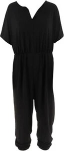 Lisa Rinna Collection Dolman Slv Knit Jumpsuit Black M NWOT (229) - Picture 1 of 2