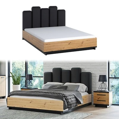 Doppelbett INES IN-05 mit Lattenrost 160x200 cm Kopfteil Bett Bettgestell Loft - Bild 1 von 4