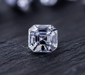 Loose Lab Grown CVD Diamond 5.00 MM Asscher D Color FL Clarity Certified Diamond - Picture 1 of 6