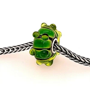 Di-Vo - Perlina Vetro di Murano, Elemento Unico Verde Perla Europea 28-0107 - Foto 1 di 1