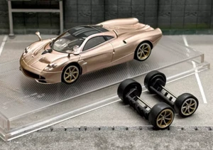 CM 1:64 Gold Huayra Codalunga Racing Sports Model Diecast Metal Car - Picture 1 of 8