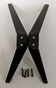 NEW GENUINE LOGIK L40FE20 BLACK LEGS LEFT RIGHT AND FIXINGS LD4261-SJ30-01 *L7* - Picture 1 of 1