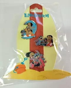 Lilo & Stitch 3 Pin Set Nani Surfing Record Player Big Wheel Disney Store - Picture 1 of 2