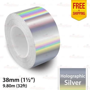 1.5" 38mm PinStriping Stripe Tape Styling Decal Vinyl Sticker HOLOGRAPHIC SILVER - Bild 1 von 13