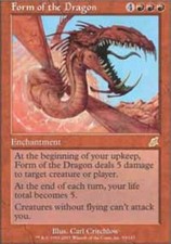 1x Form of the Dragon - Foil Light Play, English Scourge MTG Magic