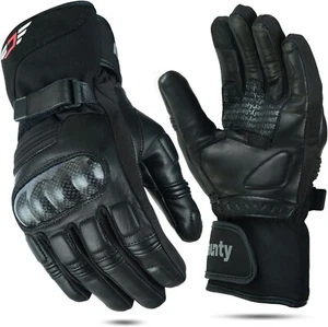 JAUNTY Motorcycle Gloves Warm Thinsulate Waterproof Touchscreen Carbon *Small* - Bild 1 von 7