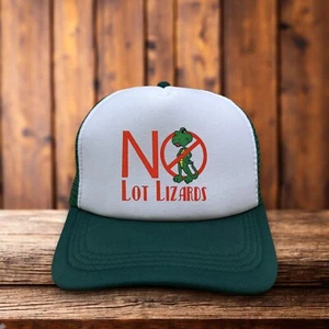 Nessun lotto lucertole cappello da camionista da uomo verde snapback anni '50 logo vintage berretto da baseball - Foto 1 di 6
