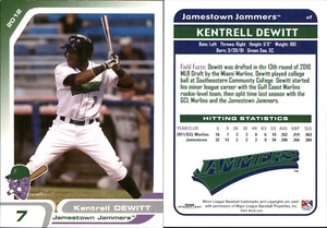 Kentrell Dewitt 2012 Grandstand Jamestown Jammers RC Card Jamestown Jammers - Picture 1 of 1