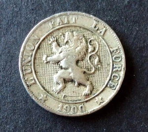 Belgique - Léopold II -  Jolie  5 Centimes 1900 FR  date plus rare (2) - Picture 1 of 2