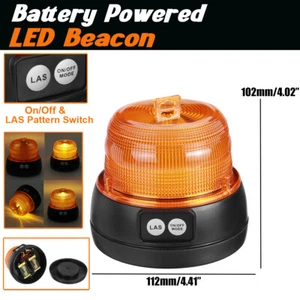 Warning Lights Strobe Beacon Light Amber 12-24V 16 LED Magnetic Battery Powered - Picture 1 of 9