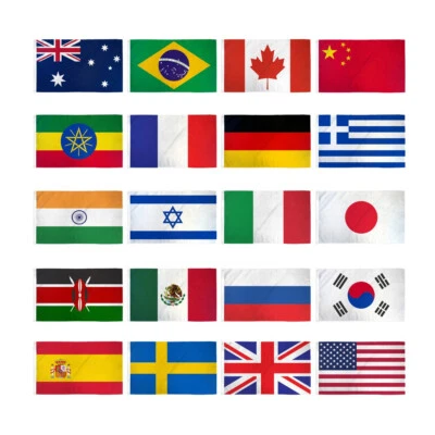 Set of 20 International Country Flags Set of International Flags 3x5ft Flags - Image 1 of 2