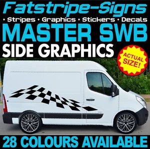 RENAULT MASTER SWB L1 GRÁFICOS PEGATINAS RAYAS CALCOMANÍAS FURGONETA CÁMPER - Imagen 1 de 2