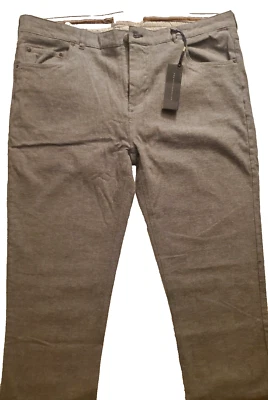 Pantalones elásticos Nifty Genius gris espiga pierna recta para hombre nuevos con etiquetas Foto 1 de 4