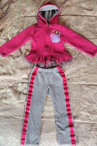 Disney Sofia die Erste Kapuzensweatshirt und Jogginghose Set Größe 5 - Bild 1 von 9