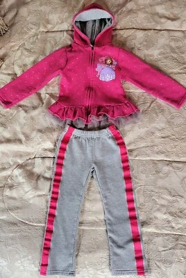 Conjunto de sudadera y pantalones deportivos Disney Sofía The First con capucha talla 5 Foto 1 de 4