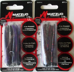 2 - MATZUO Ned Style Rigs - 5/Pk - 1/16 oz. - Purple Haze & Pearl Goby - Picture 1 of 3