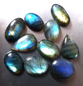 Natürlicher Multi Labradorit Mix Form Lose Edelstein Cabochon 10 Stck. 113 Karat Menge - Bild 1 von 8