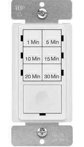 Countdown Timer Switch 1-30 Minutes Neutral Wire Required UL Listed - White - Picture 1 of 7